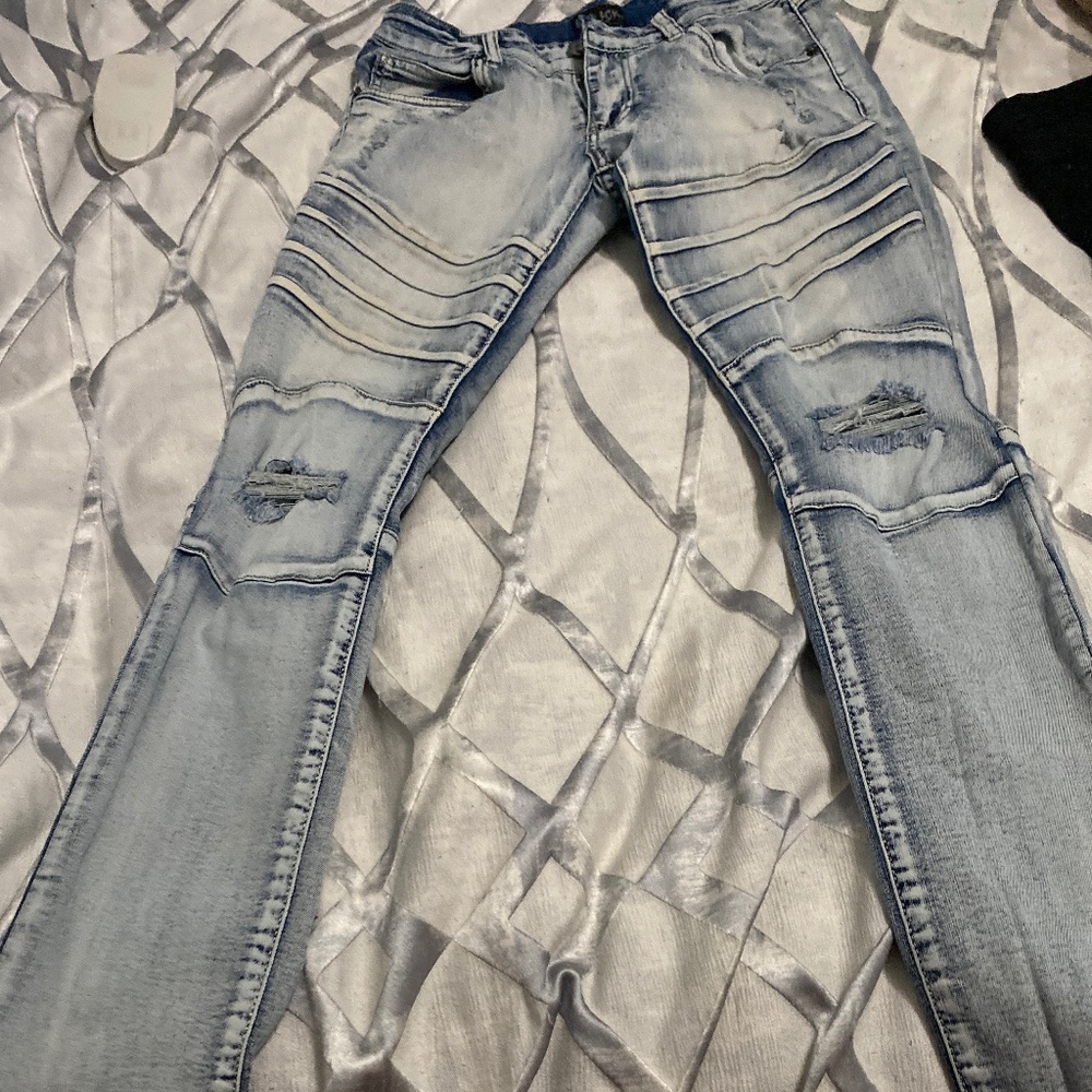 Men jeans blue wash
